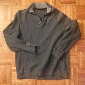 Tasso Elba Dark Gray 1/4 Zip Sweater